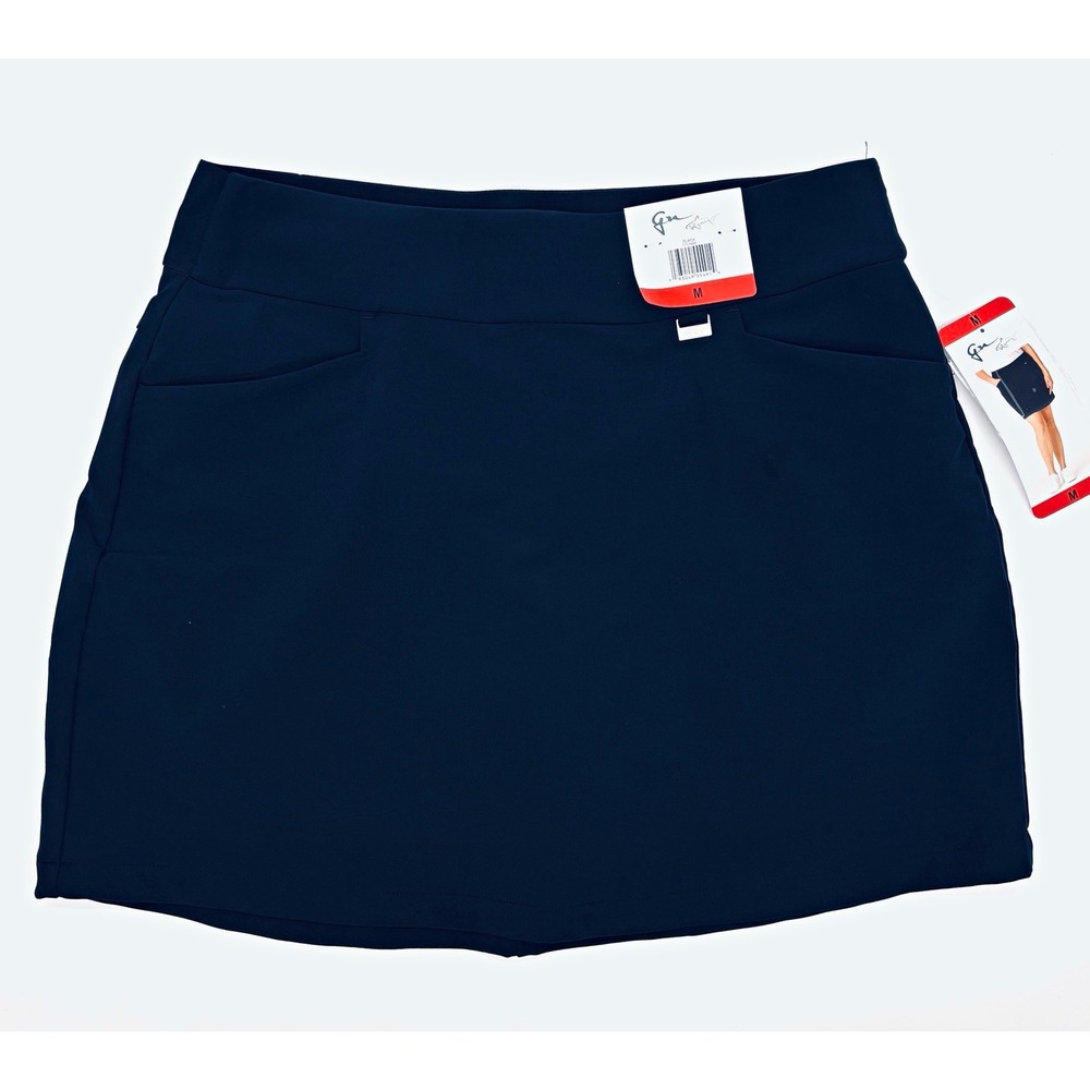 Greg Norman PLAY DRY Women's Golf Skort Black M Stretch Pull-On Logo